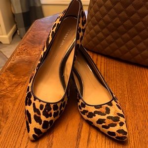 Gianni Bini Leopard Calf Fur 2” Heels Sz 7.5